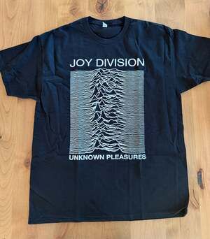 Joy Division Unknown Pleasures Black Band T-Shirt Size XL